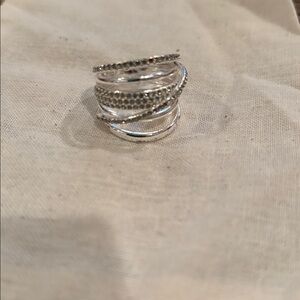 Elegant Silver Multi-Band Ring